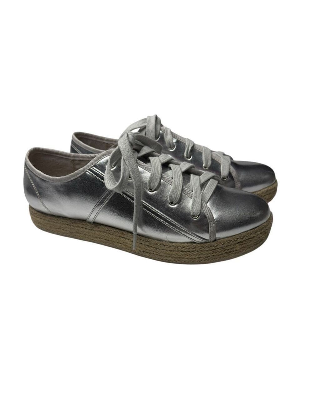 Abound Women's Silver Lace Up‎ Sneakers Size 10